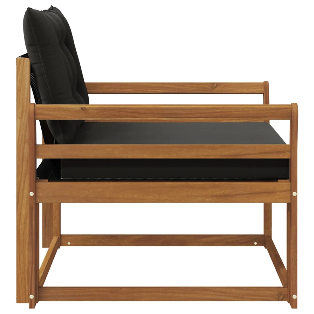 Set di divani da esterno-Sofa da giardino Legno di Acacia Massello e Textilene 759156