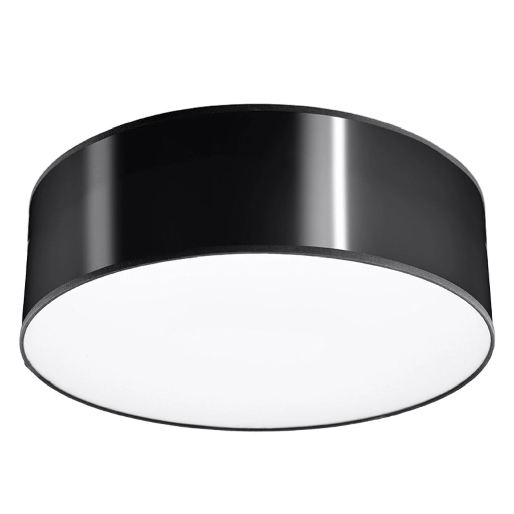 Plafoniera tonda nera Ø25 PIAZZA Pure Lume 1xE27 15W