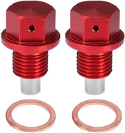 Olio Drenante Magnetico - Lega di Alluminio - 2 Pacchetti - Installazione Facile - Pluggio di Ricambio - Anticorrosivo - Drenopluggio Magnetico