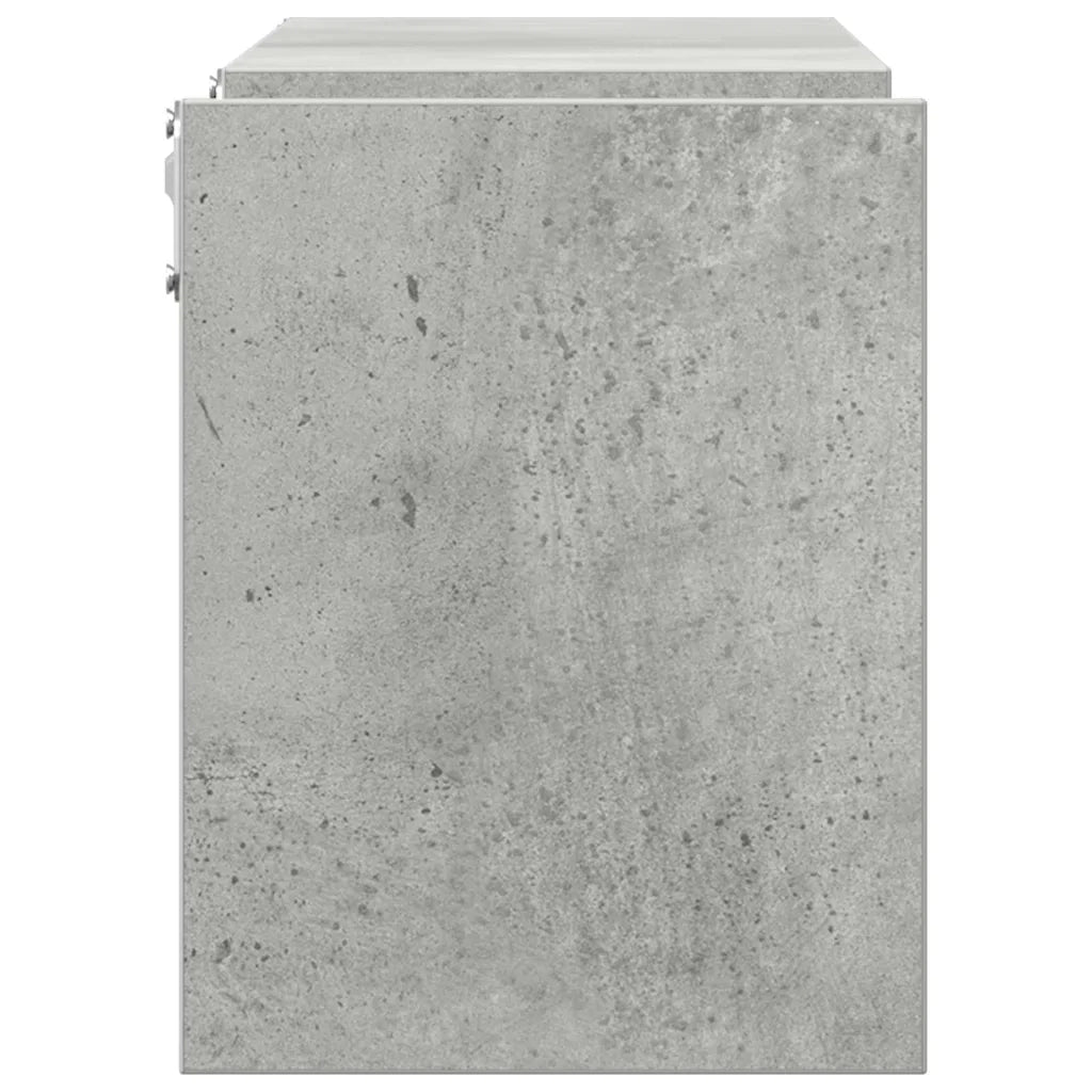 Mensole a Muro 2 pz Grigio Cemento 100x15x20 cm in Truciolato cod mxl 33477