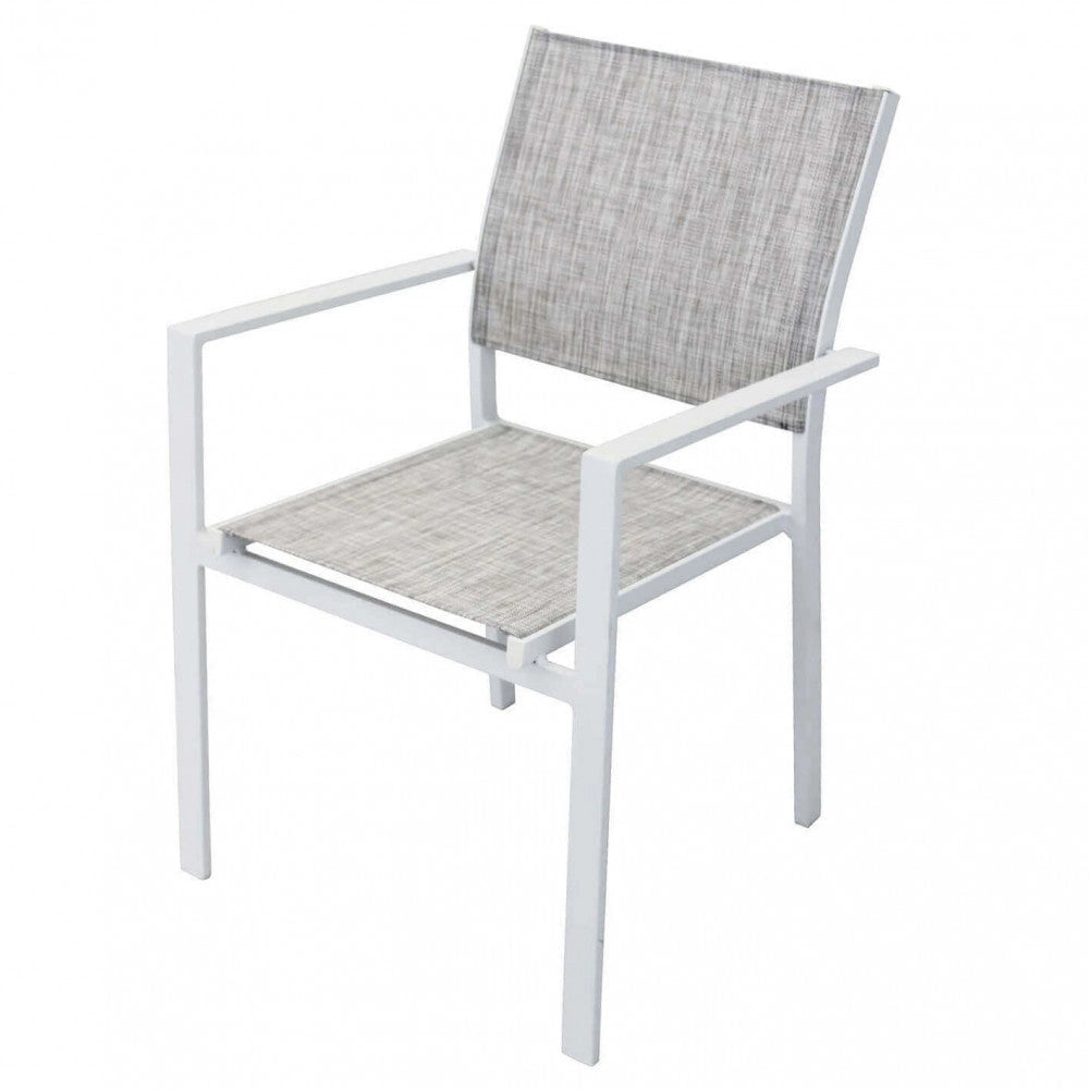 Poltrona Jamaica 55x58x85 h cm in Textilene Bianco