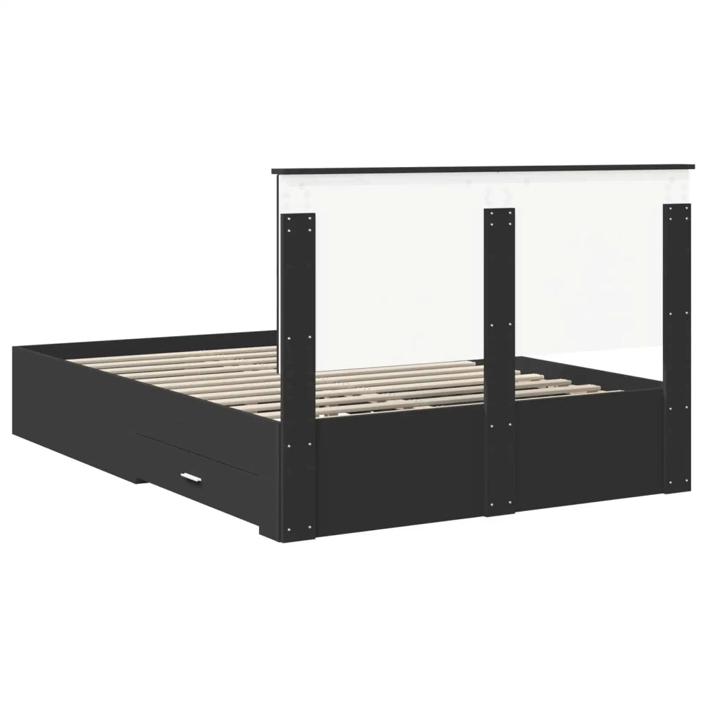 Struttura del letto Nero 135 x 190 cm Legno multistrato 3411315
