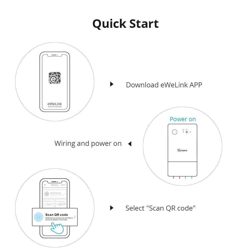 Trade Shop - Interruttore Intelligente Misuratore Di Consumo Wifi Smart Switch Sonoff Powr316 -