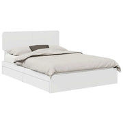 Letto matrimoniale | Letto per adulti | Letto con Contenitore Bianco 140 x 200 cm Legno multistrato