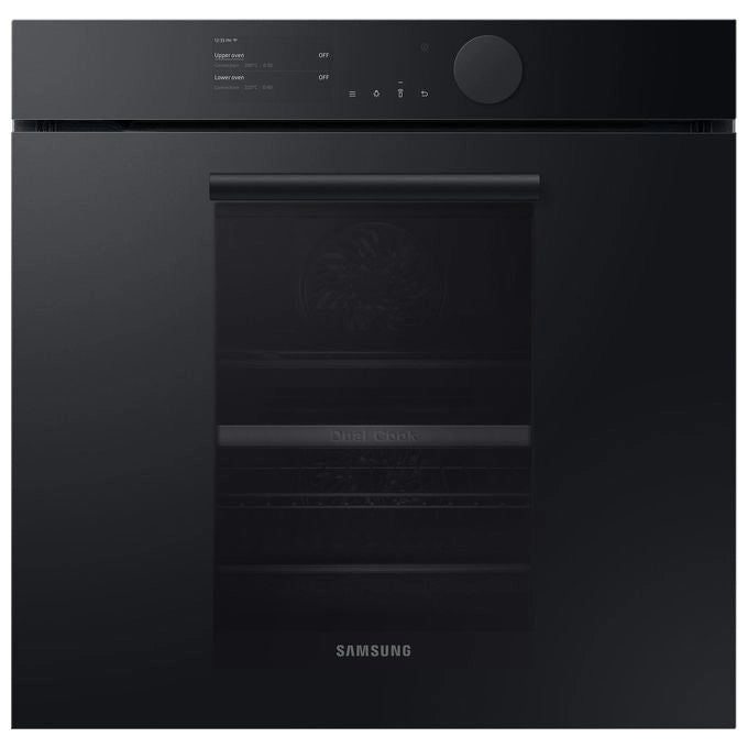 Samsung NV75T9579CD Infinite Line Forno Elettrico Multifunzione Dual Cook da Incasso Pirolitico Capacita' 75 Litri Classe Energetica A+ 50 Funzioni Wi-Fi Display Touch 60 cm Graphite Grey