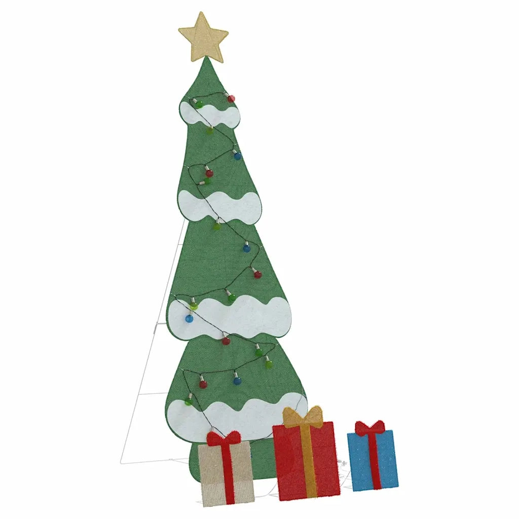 Albero di Natale | Decorazioni natalizie Illuminato con 3 Scatole Regalo 2D Bianco Caldo