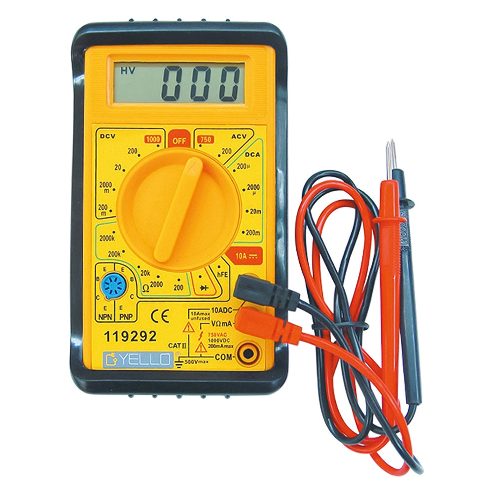 TESTER DIGITALE 'M83' misura corrente CC max 10A  - HIT