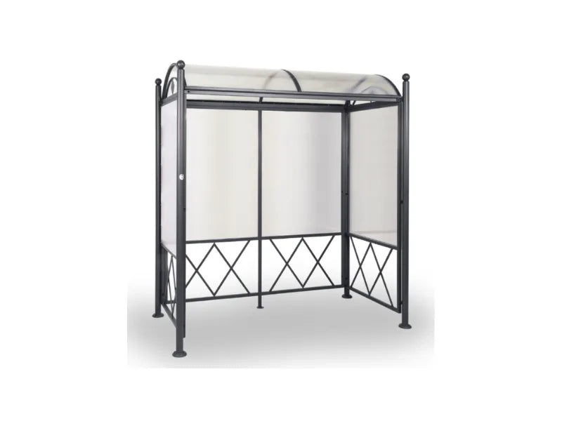 Pensilina Deva/Deva Max Giochipark acciaio zincato policarbonato cm227x117x245h - Grigio micaceo - cm 227 x 117 x 245h
