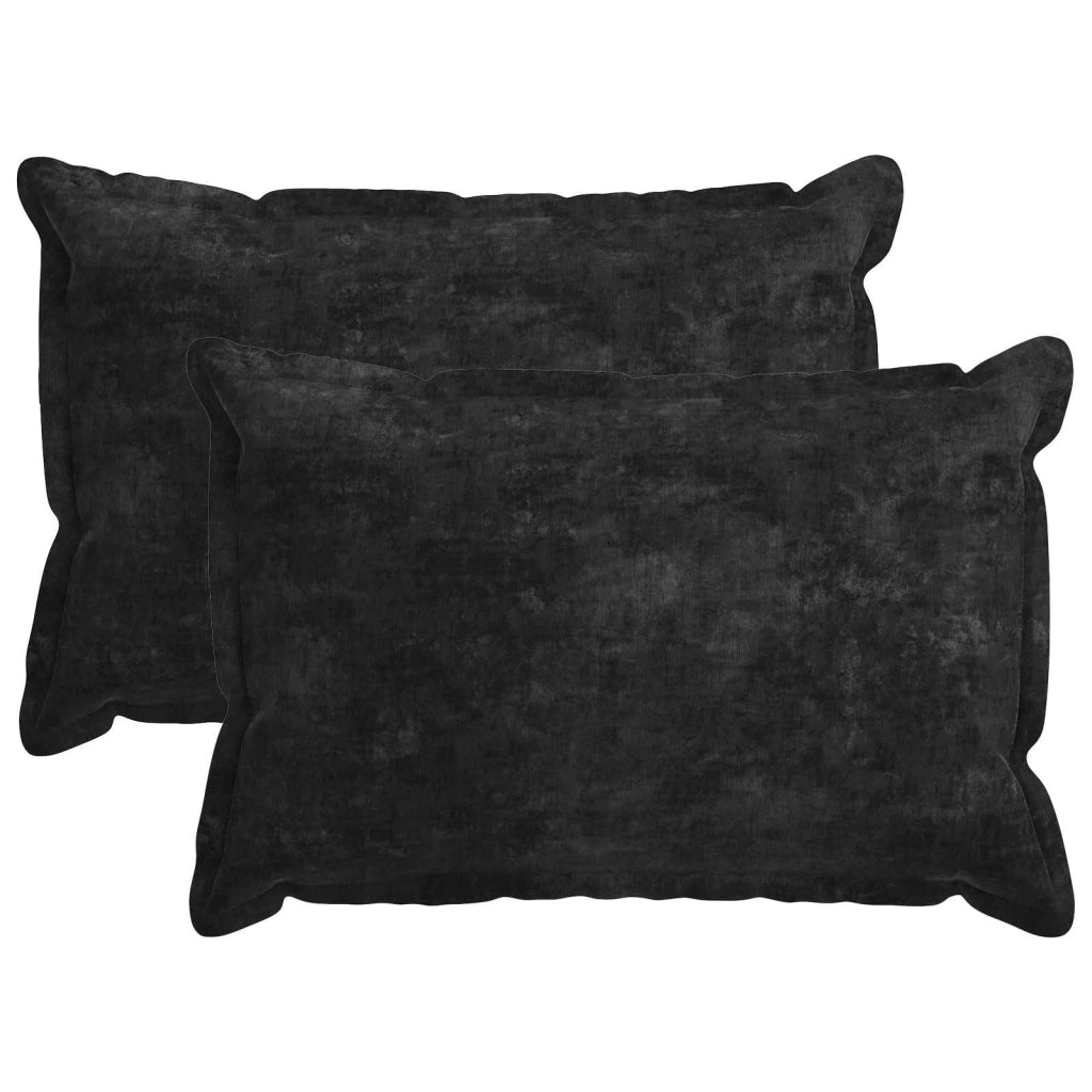 Federa 2 pz HOUTEN Antracite 50 x 80 cm Tessuto Chenille 920145