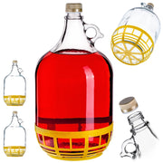 Bottiglia di vino KADAX 5L Palloncino Signora in un Cestino Bottiglia di vino 2 pezzi + Tappo