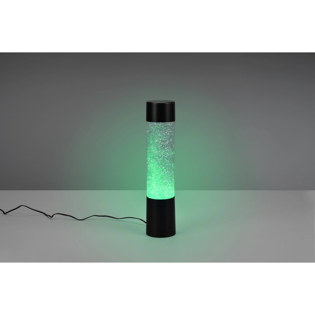 LAMPADA LED DA TAVOLO GLITTER RGB 9W H34CM NERA.