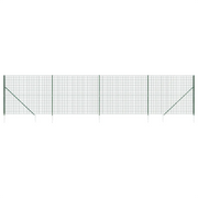 Recinzione da Giardino | Recinzione Metallica con Picchetti Ancoraggio Verde 1,8x10 m