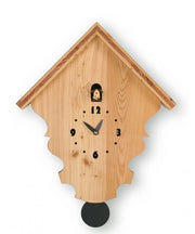 Orologio con cucù Natural in larice massello Made in Italy