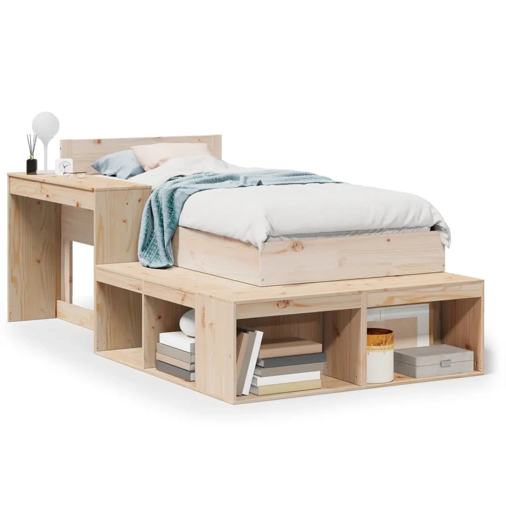 Letto senza Materasso 75x190 cm in Legno Massello Pino 3309752