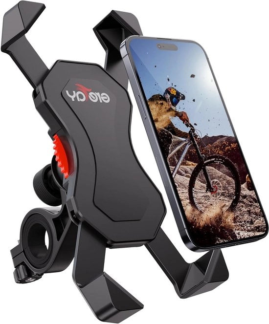Supporto per smartphone universale per biciclette e motociclette - Supporto per smartphone 360° rotativo con chiusura a vite - Adatto a tutti i telefoni mobili da 35 a 65 pollici