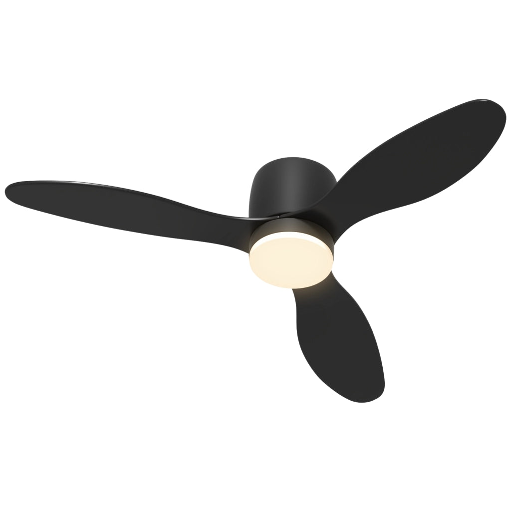 Ventilatore da Soffitto con Luce e Telecomando ¨C Zephmum ¨C Nero, 3 Colori Luce, 6 Velocit¨¤