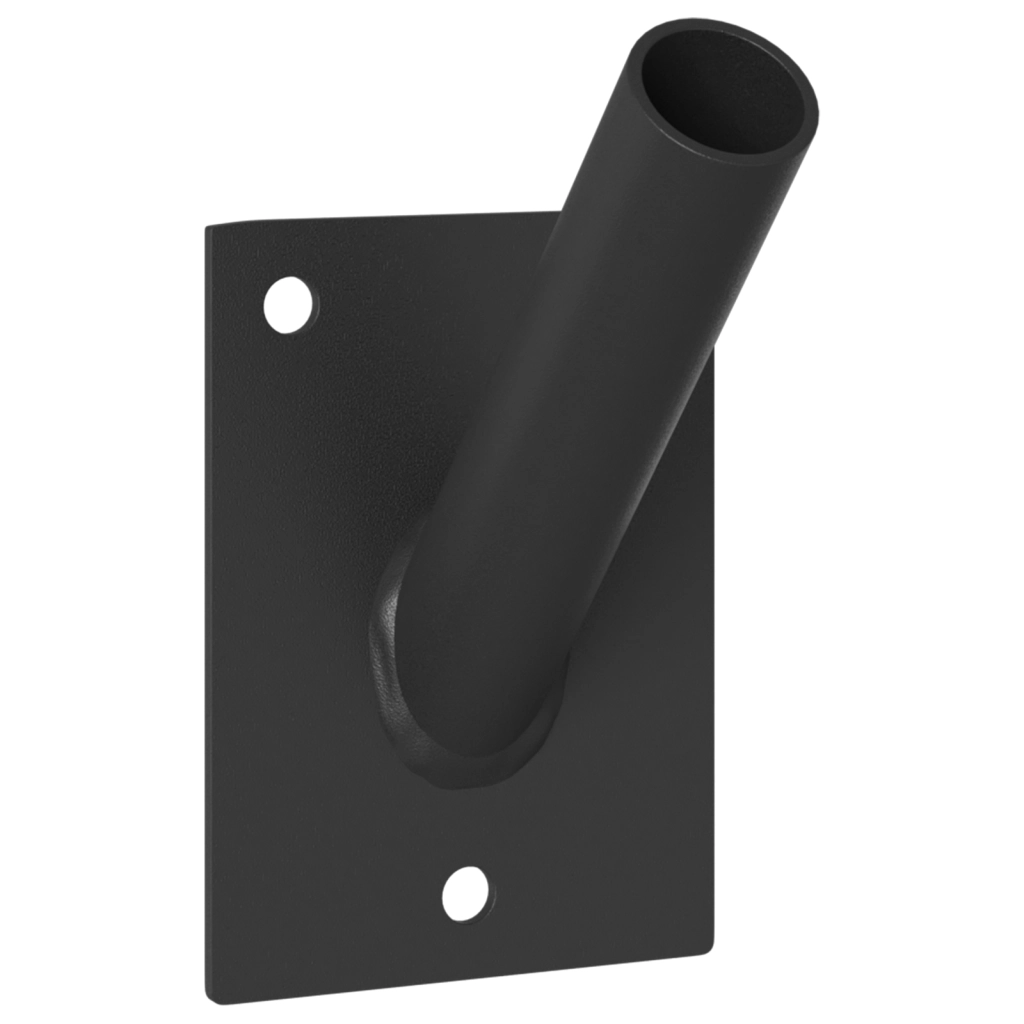 Supporto per bandiera  per 1 bandiera da parete in acciaio nero
