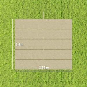 Telo di ricambio per gazebo 250 x 255 cm in poliestere beige, con fori di drenaggio e montaggio rapido