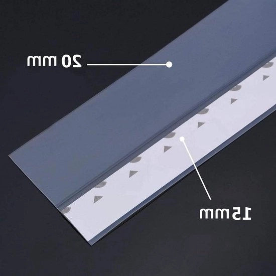 35 x 500 cm strisce di silicone trasparenti autoadesive per sigillatura - sigillatura tozza - sigillatura acustica - sigillatura ventosa - protezione contro la polvere - porte - finestre Striscia di sigillatura