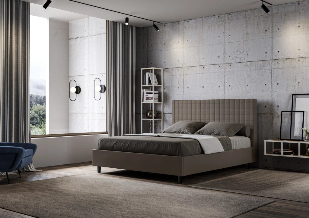 Letto Matrimoniale Large 180x190 cm Senza Rete Sunny Cappuccino