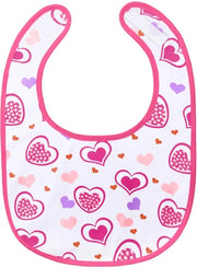 Babydoll in cotone impermeabile con stampa per adulti con chiusura a clip regolabile - Princess Hearts per adulti