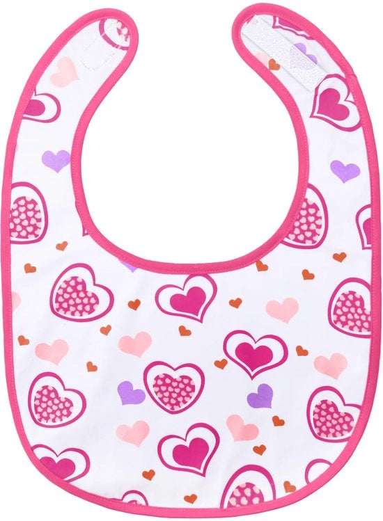Babydoll in cotone impermeabile con stampa per adulti con chiusura a clip regolabile - Princess Hearts per adulti