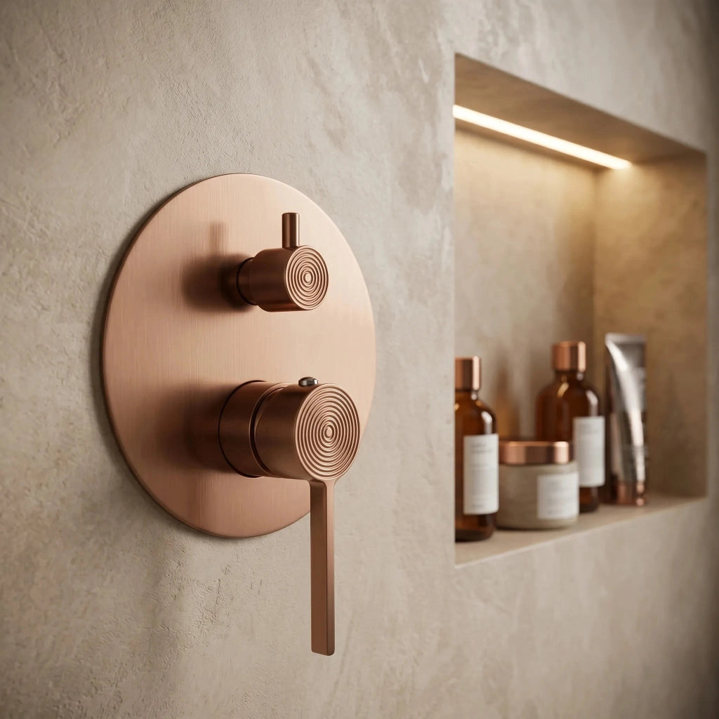 Set Doccia Da Incasso Rea Foster Brush Copper + Box