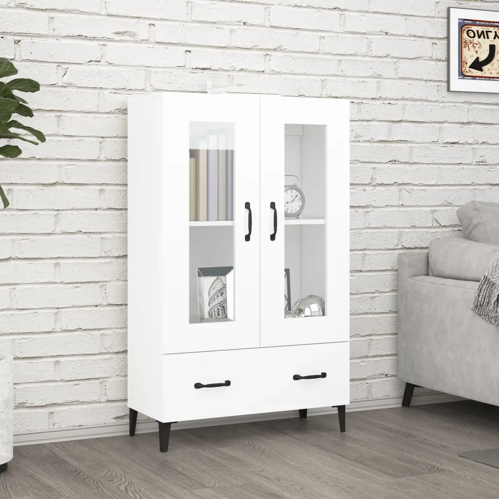 Credenza Bianca 70x31x115 cm in Legno Ingegnerizzato 812555