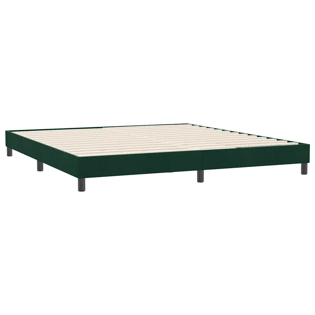 Giroletto senza Materasso Verde Scuro 180x210 cm in Velluto 4101370