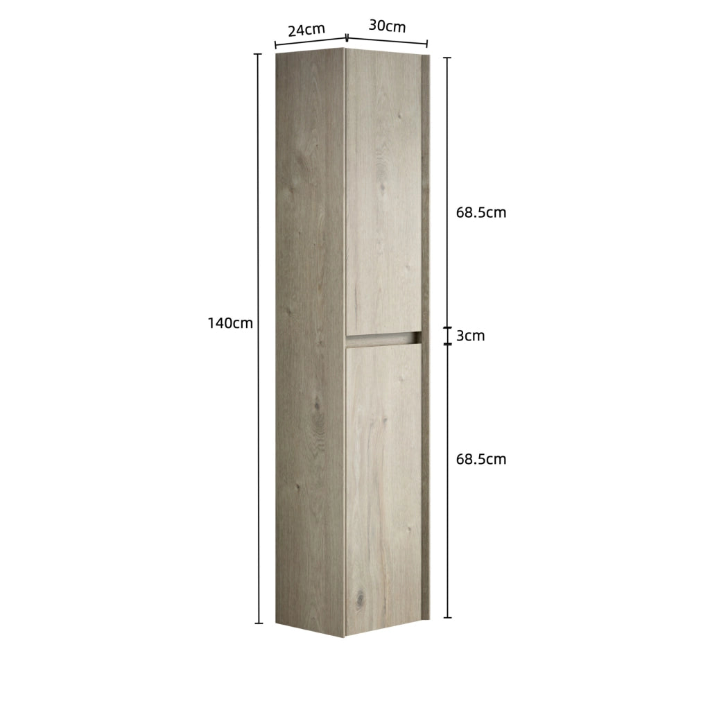 Mobile da bagno a 2 ante in compensato 16 mm; bianco sporco