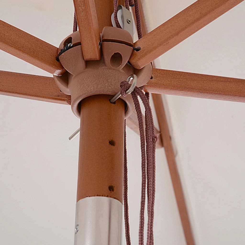 Ombrellone da Giardino 2x1,5 m Palo Ø38 mm in Legno Beige