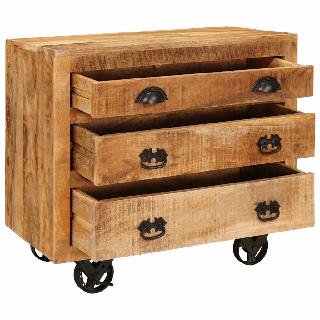 Mobile laterale Marrone 70 x 38 x 63 cm legno massello di mango 4104601