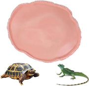 Recinzione a forma di foglie di rettile per terrari per tartarughe animali piatto contenitore per cibo e acqua Nero L