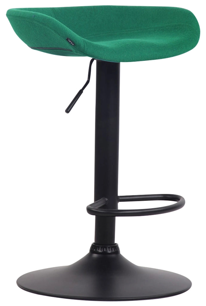 Sgabello Bar Design Anaheim In feltro nero,verde
