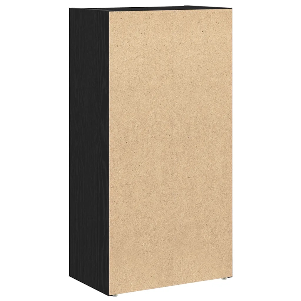 Libreria-Scaffale per Libri-Mobile di Stoccaggio Rovere Nero 40x24x77 cm in Legno Multistrato