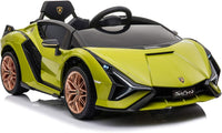 Macchina Elettrica per Bambini Licenza Ufficiale Lamborghini Sian 10,8V 5,4Ah Verde