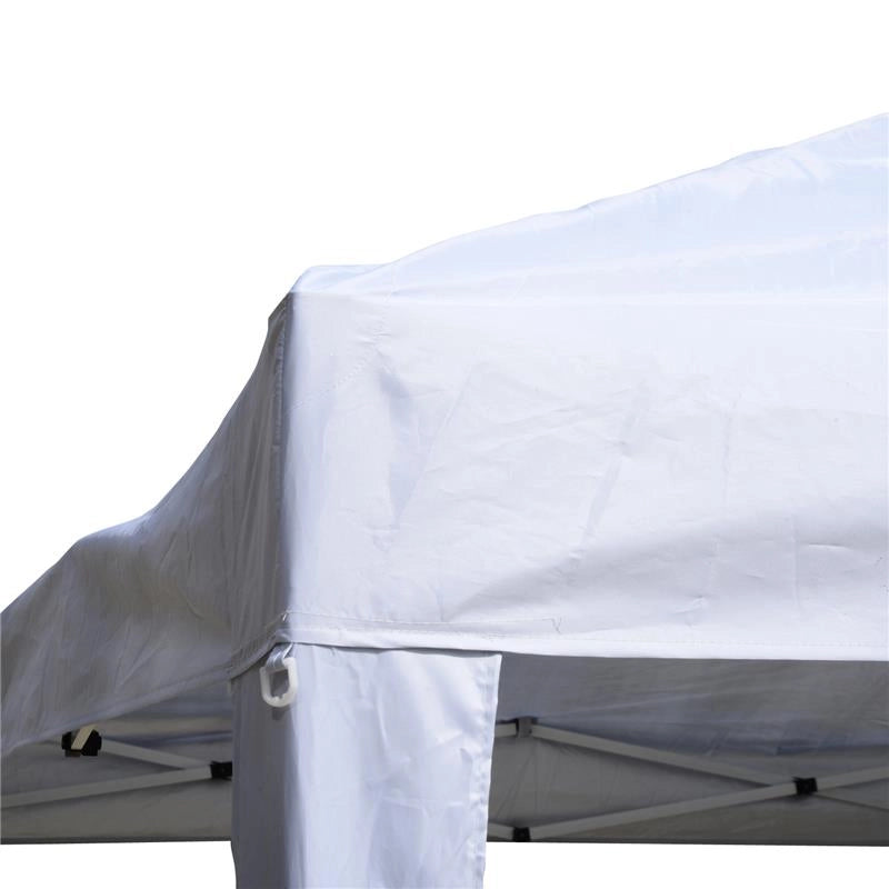 GAZEBO STRUTTURA IN ACCIAIO PIEGHEVOLE RIVESTIMENTO TESSUTO OXFORD BIANCO 3X3M