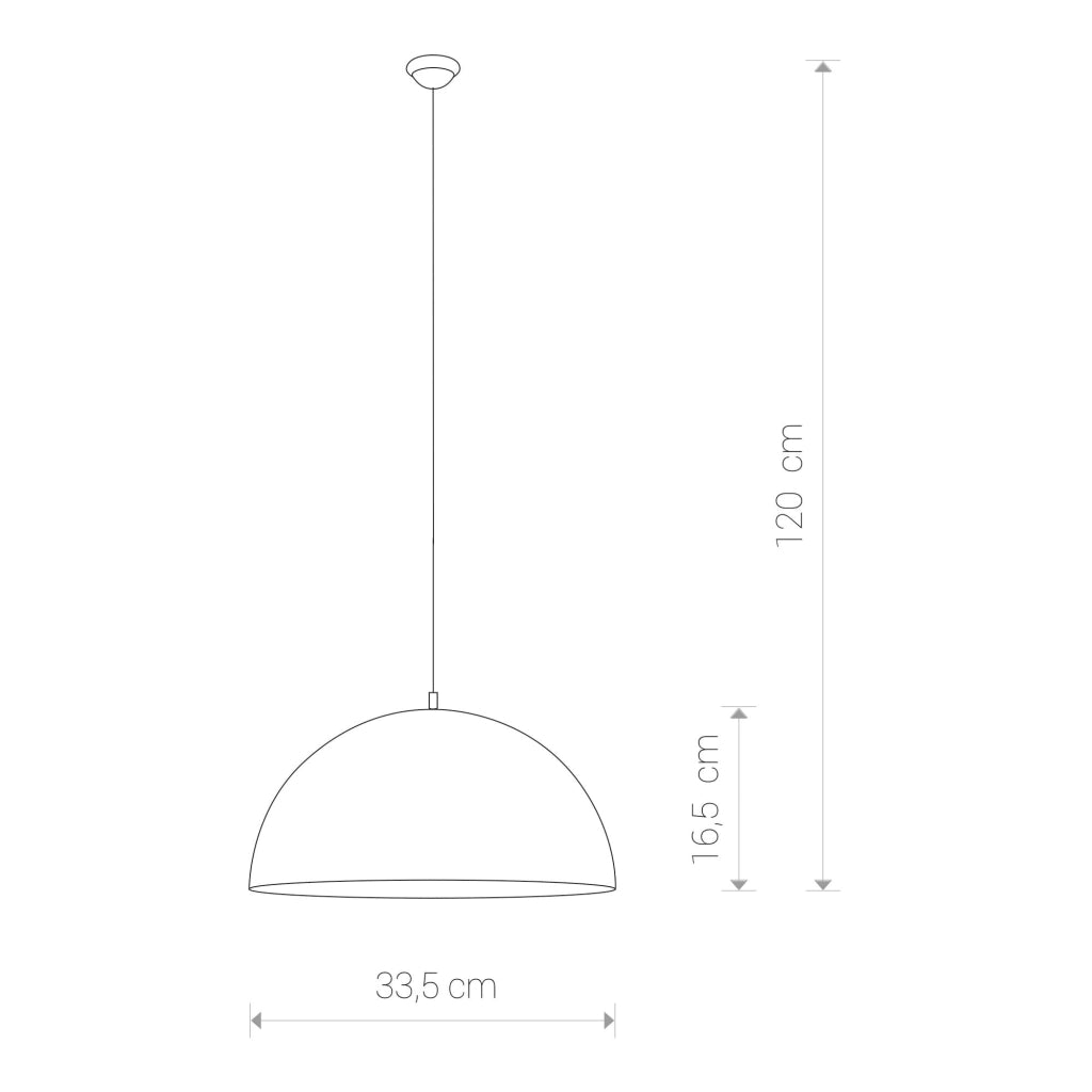 Lampada a sospensione Nowodvorski Hemisphere ruggine Ø34 cm