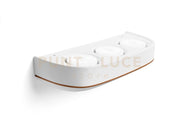 ELLADE Applique a parete 3 luci attacco GX53 in gesso bianco con rifinitura Rame
