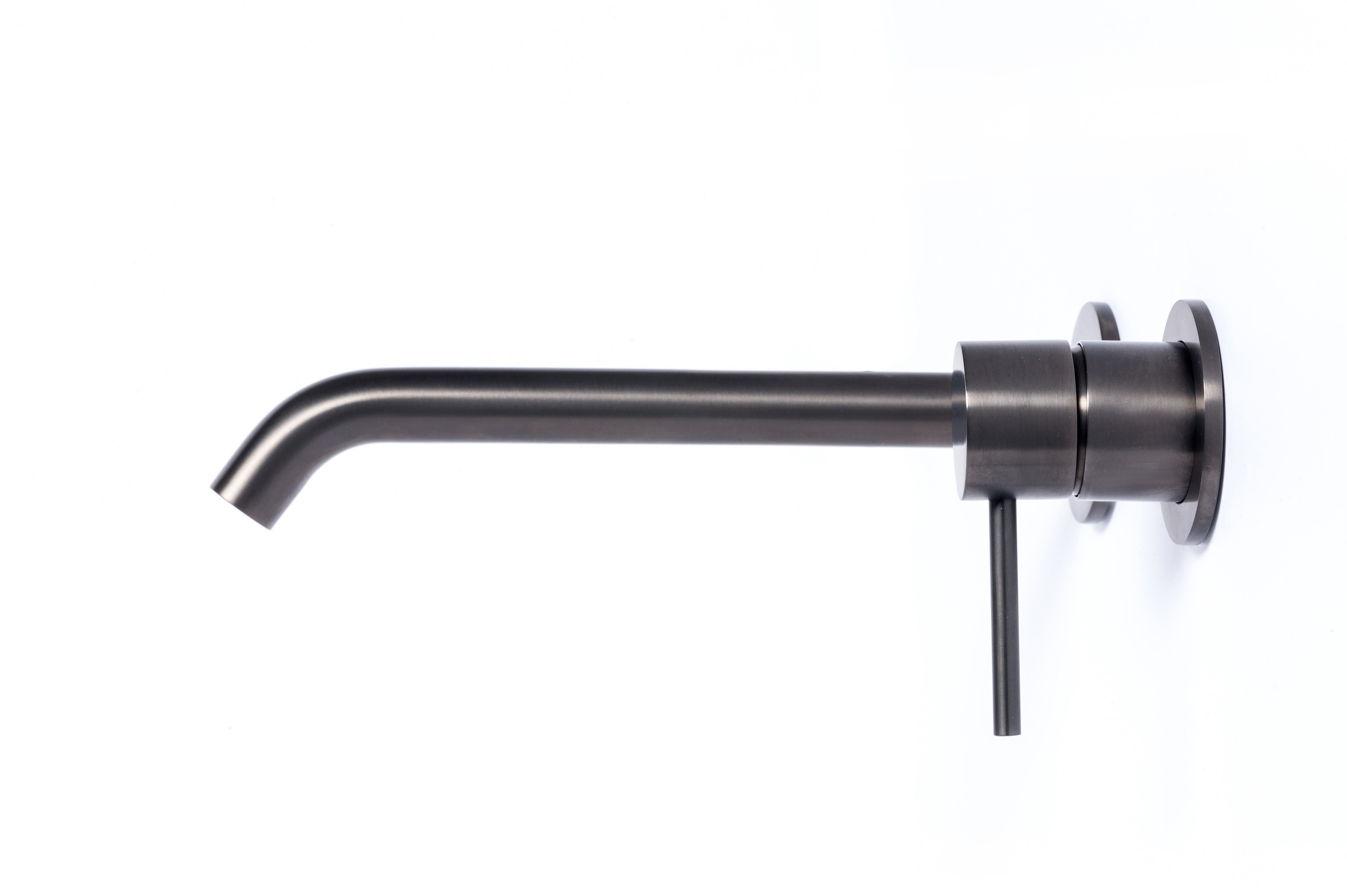 Rubinetto Miscelatore Monocomando a Parete Lavabo Nero Tevere