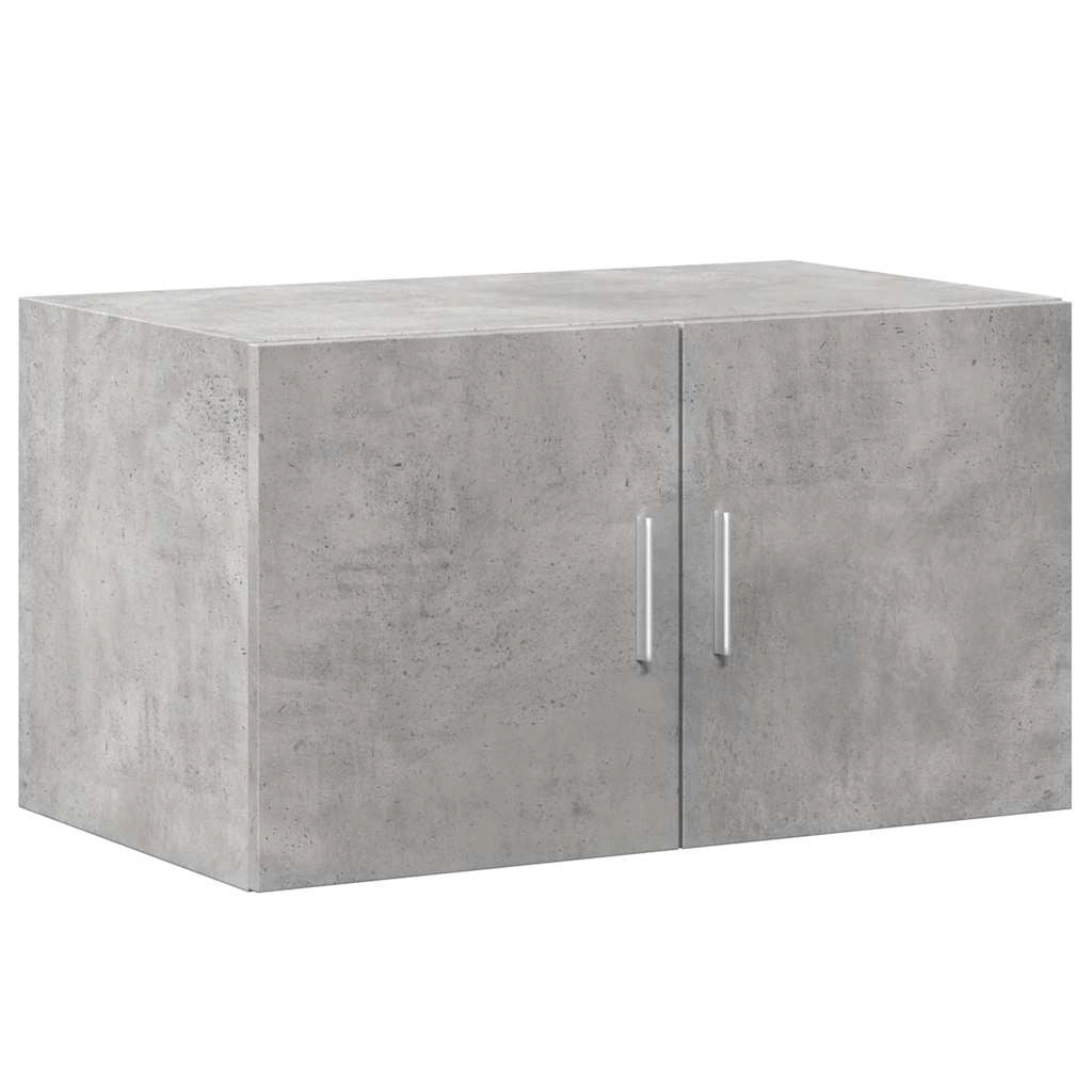 Mobile contenitore alto 70 x 42,5 x 225 cm con 8 scomparti design moderno e multifunzionale in legno composito grigio cemento 02_0055583
