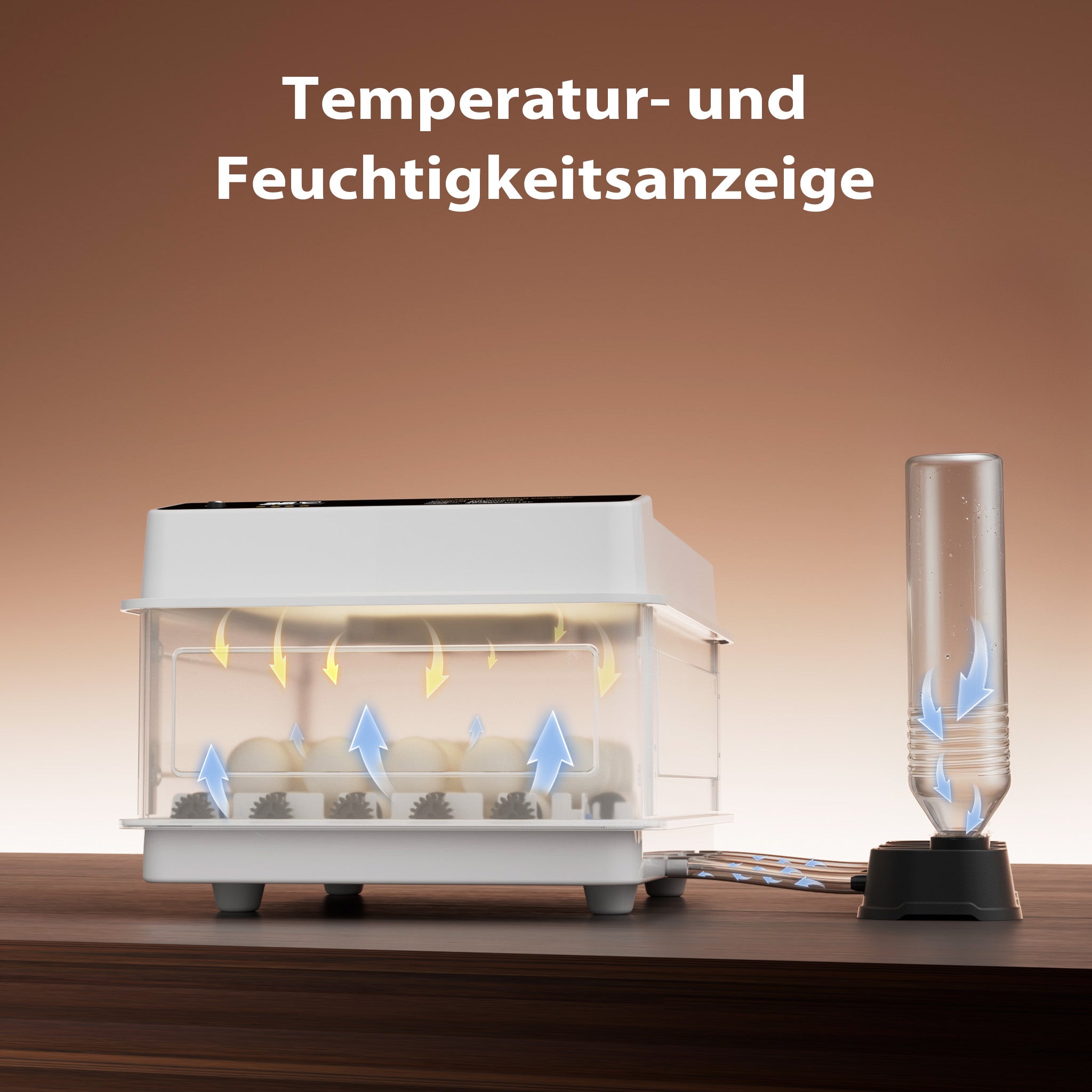 Fudajo Incubatrice di superficie completamente automatica 24 uova Covatrice polli, anatre, pulcini