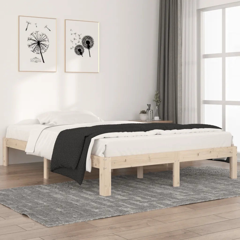 Giroletto-Struttura Letto in Legno Massello di Pino 140x200 cm 688773