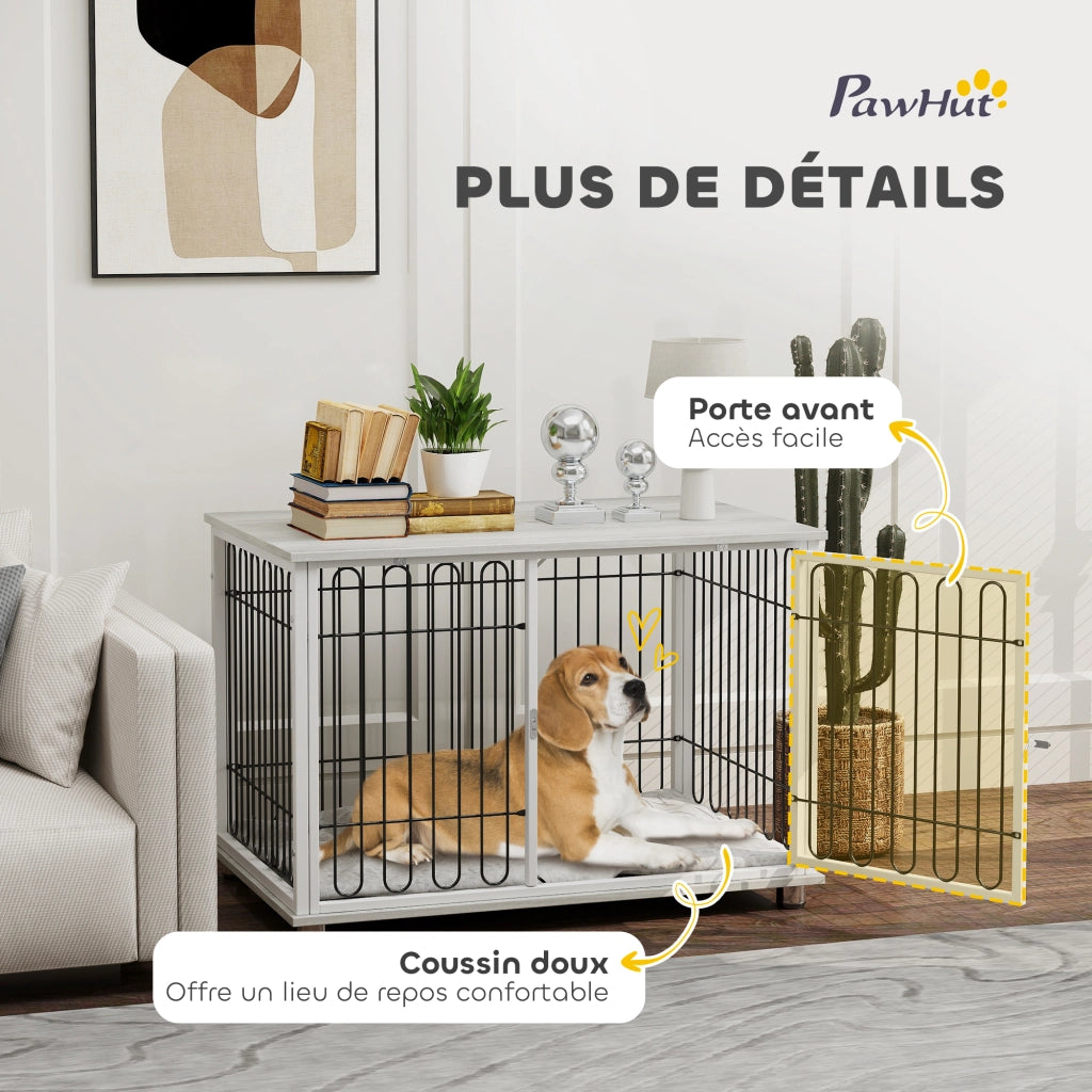 Casetta Cane Grigio con Cuscino ¨C zephmum ¨C 90x58x62.5 cm
