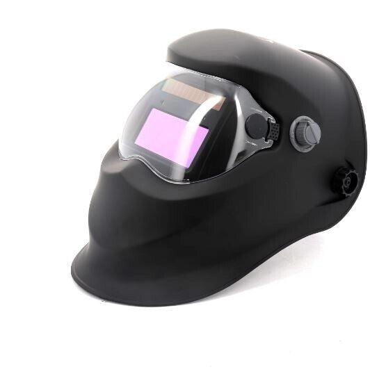 Saldatrice ad inverter da fabbro MMA 100A con casco saldatura autoscurante completa cavi