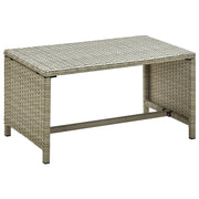 Tavolino da CaffÃ¨ Beige 70x40x38 cm in Polyrattan cod mxl 55348