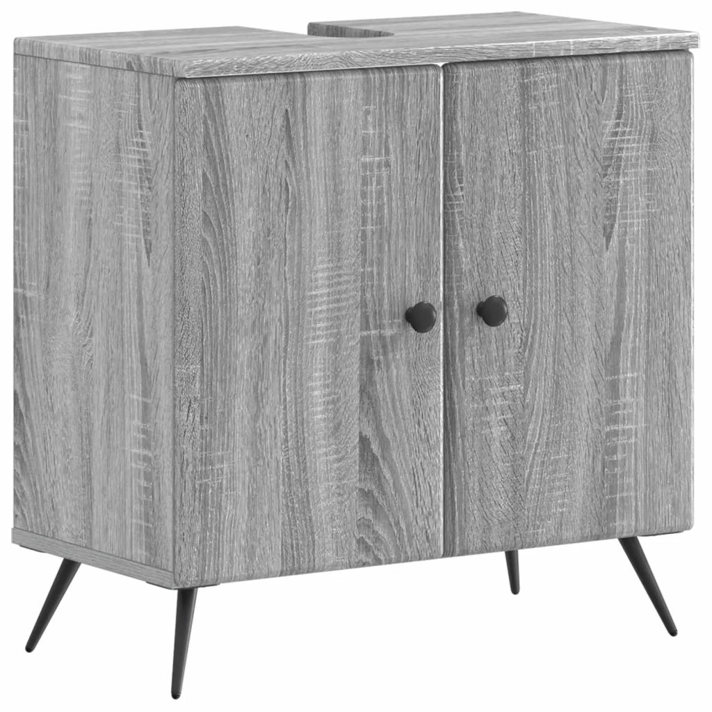 Armadio per Lavabo da Bagno BREDA Sonoma grigio 897451