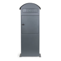 Witec Cassetta postale autoportante 42x24x102cm con struttura a colonna verniciata a polvere grigia