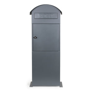 Witec Cassetta postale autoportante 42x24x102cm con struttura a colonna verniciata a polvere grigia