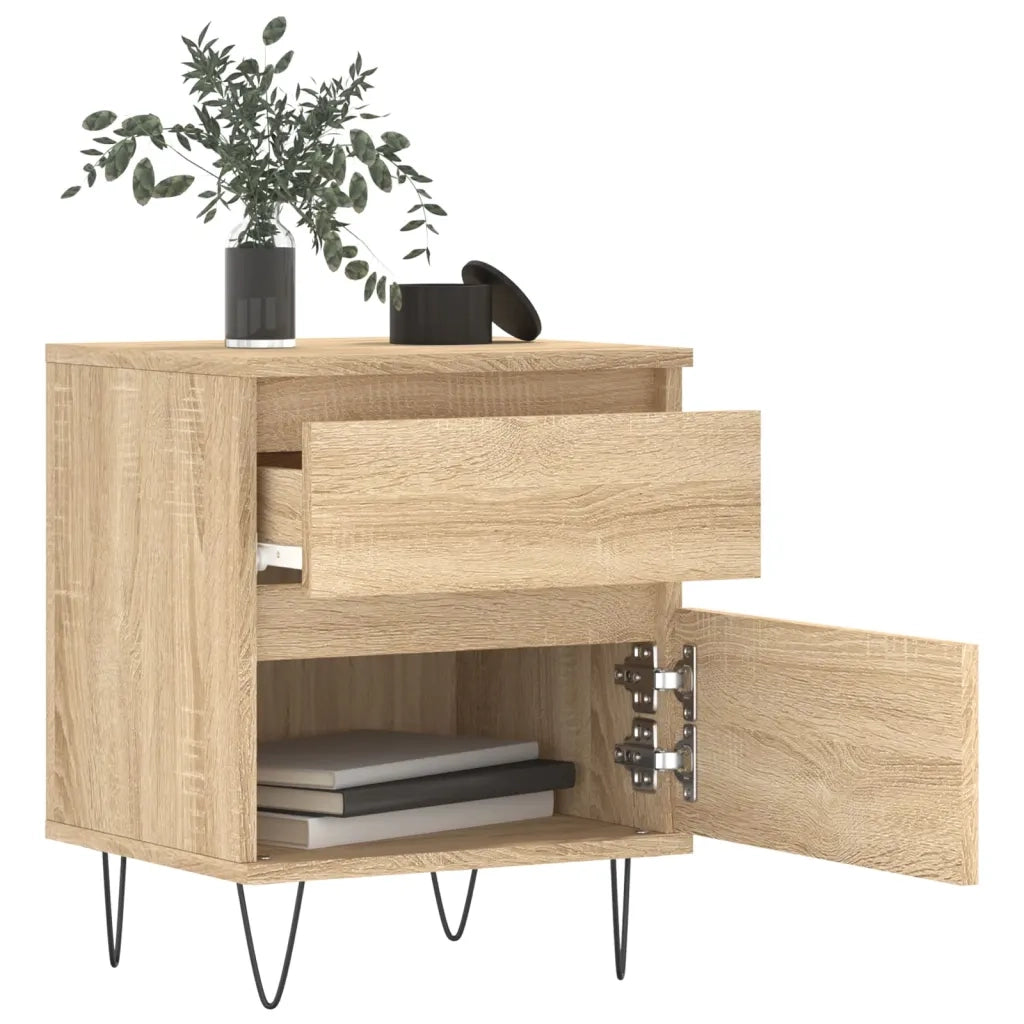 Comodino Rovere Sonoma 40x35x50 cm in Legno Multistrato 830674